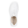 Белые туфли на шнурках из кожи с перфорацией на подкладке из натуральной кожи
