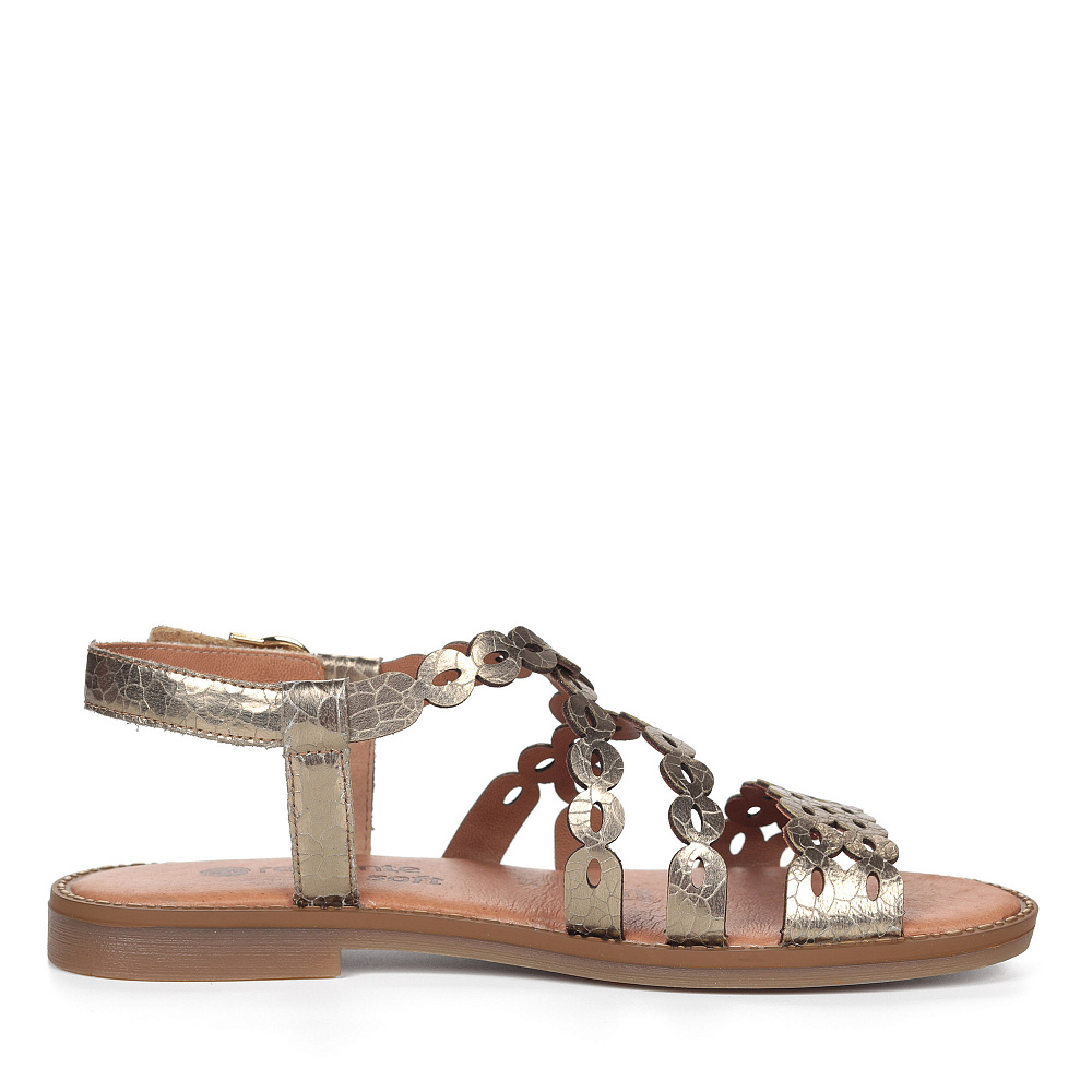 Золотые сандалии из текстиля Remonte