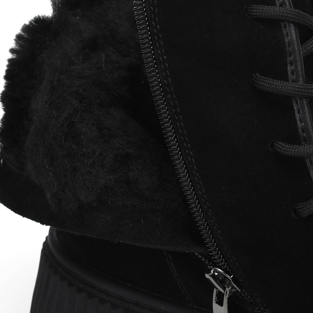 Черные зимние ботинки из бархатистого велюра Wilmar