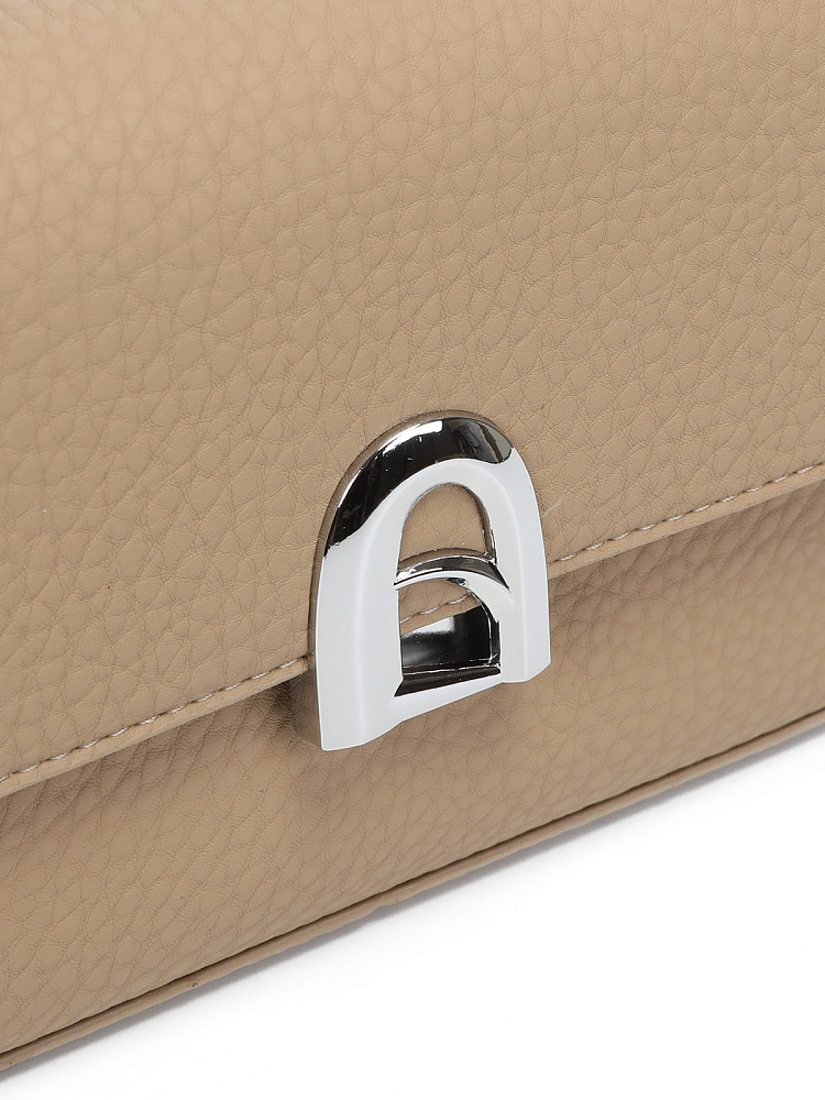 Бежевая сумка мессенджер из экокожи Portofiano