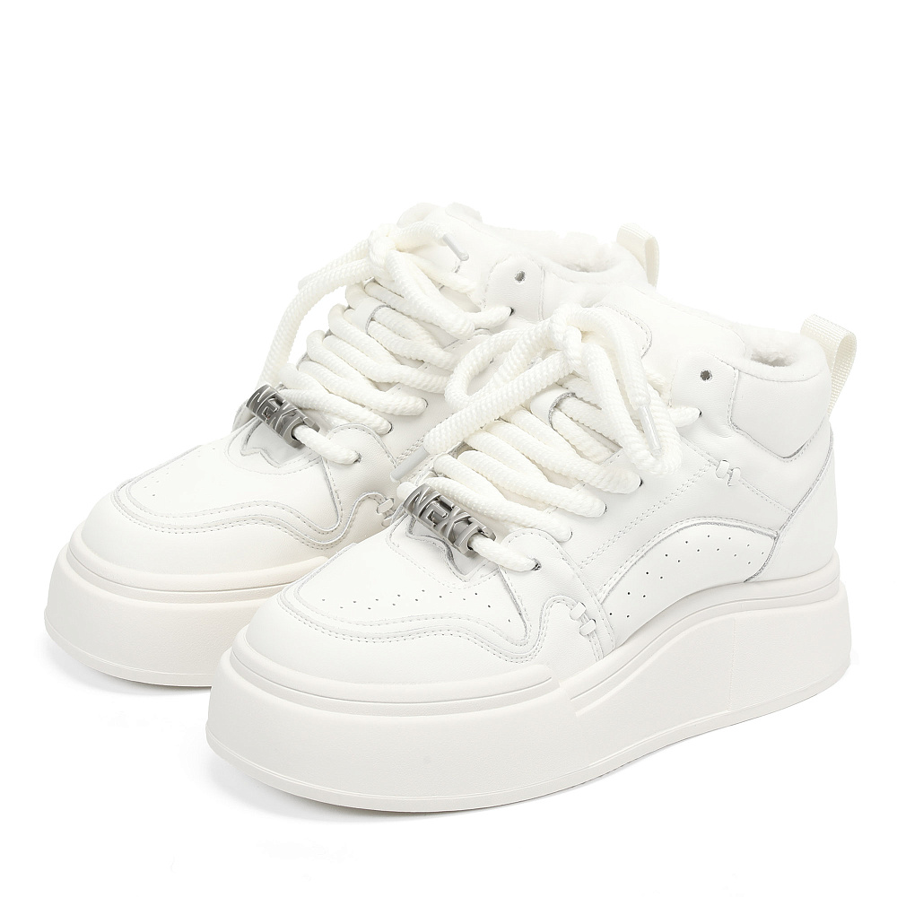Белые высокие кеды из кожи RSP LAB