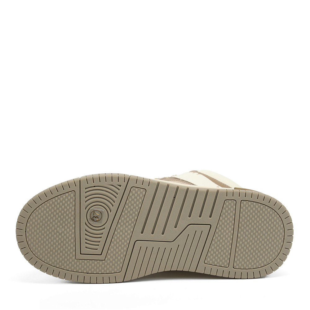 Бело-бежевые высокие кеды из кожи RSP LAB