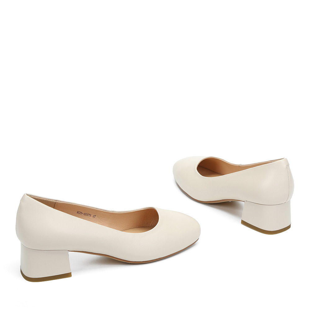 Туфли лодочки из гладкой кожи рисового цвета RESPECT PREMIUM