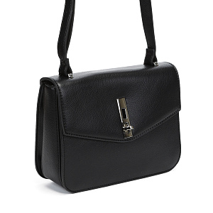 Черная сумка мессенджер из экокожи