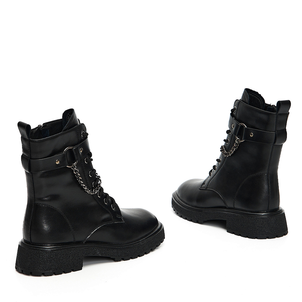 Черные зимние ботинки из кожи Respect