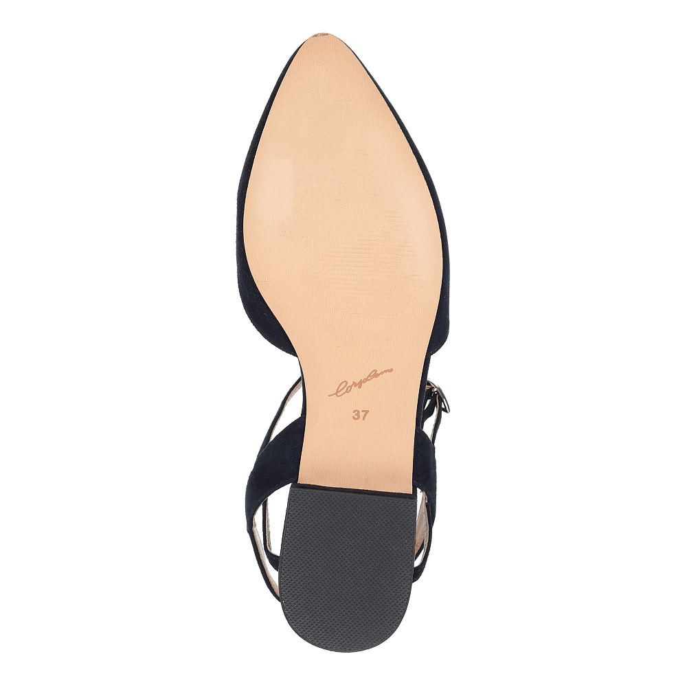 Синие открытые туфли из велюра CorsoComo