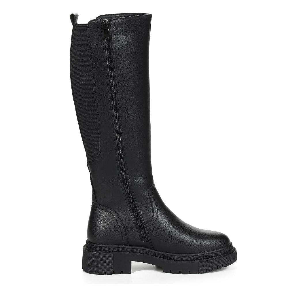 Зимние черные сапоги из кожи Respect