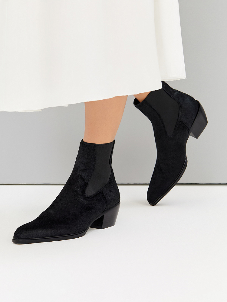 Черные ботильоны челси из кожи RESPECT PREMIUM