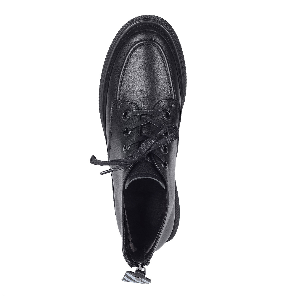 Черные ботинки из кожи на шнуровке Respect