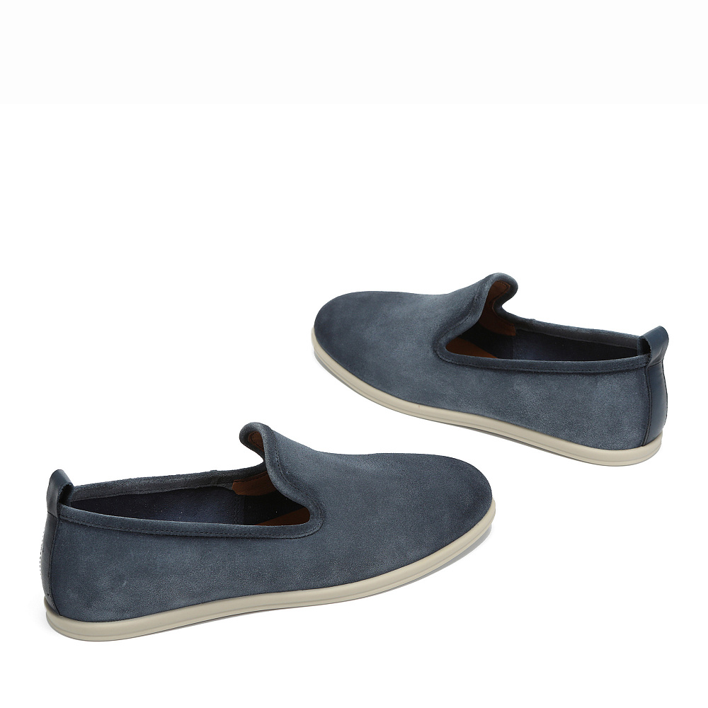 Синие слипоны из бархатистого велюра RESPECT PREMIUM