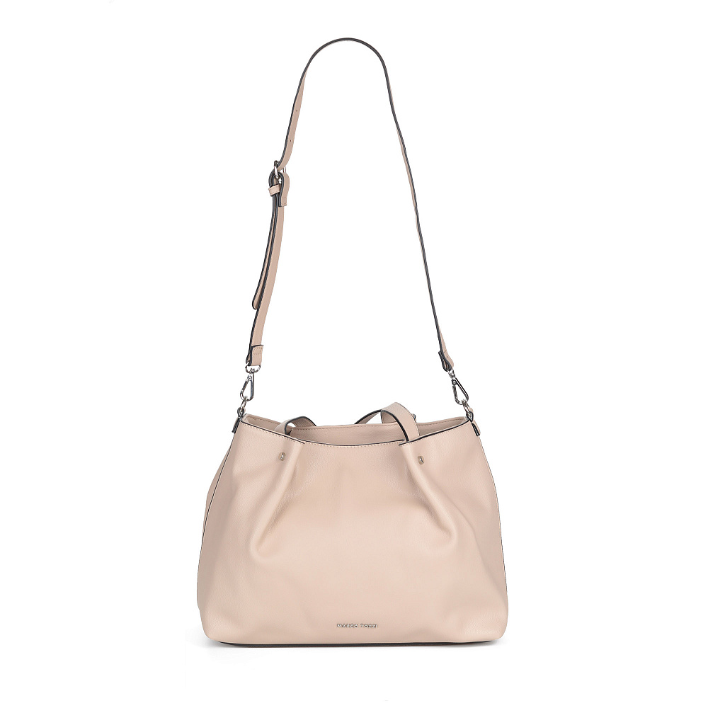 Коричневая сумка тоут из экокожи с дополнительной ручкой Marco Tozzi