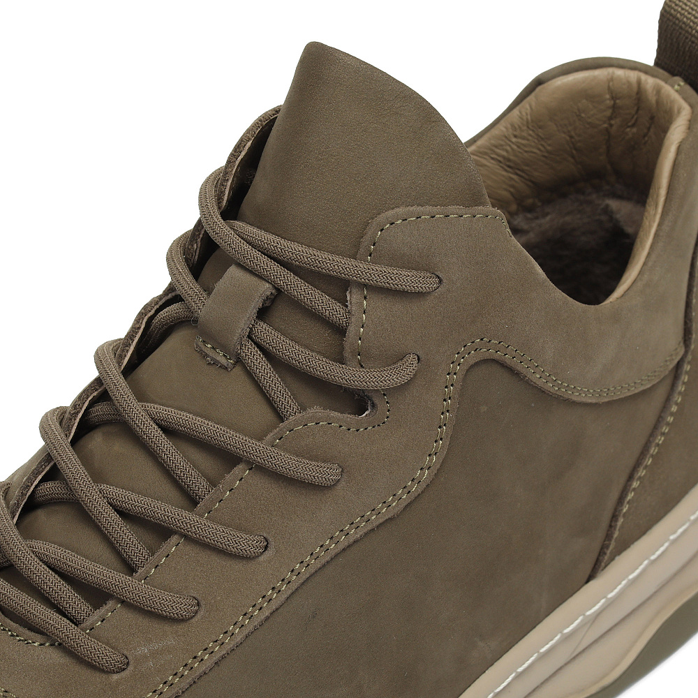 Зимние кеды из нубука цвета хаки RSP LAB