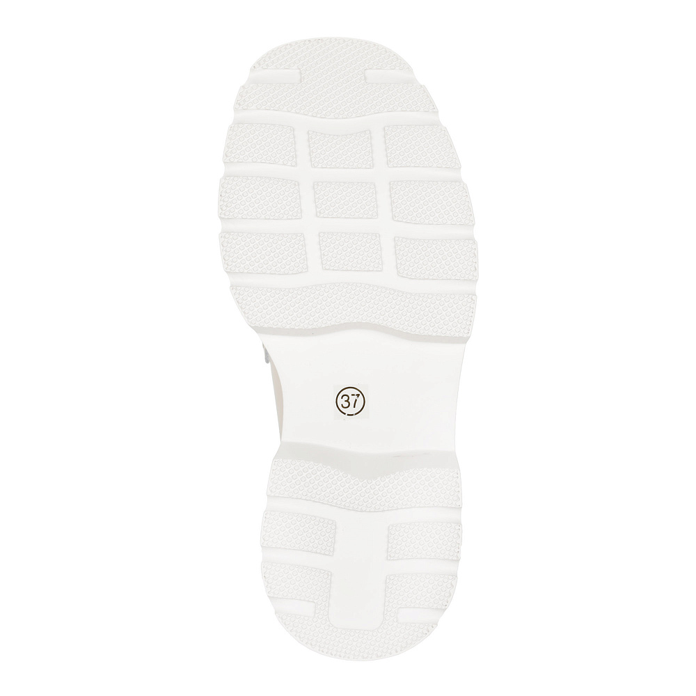 Бежевые пенни-лоферы из кожи без подкладки на тракторной подошве Respect