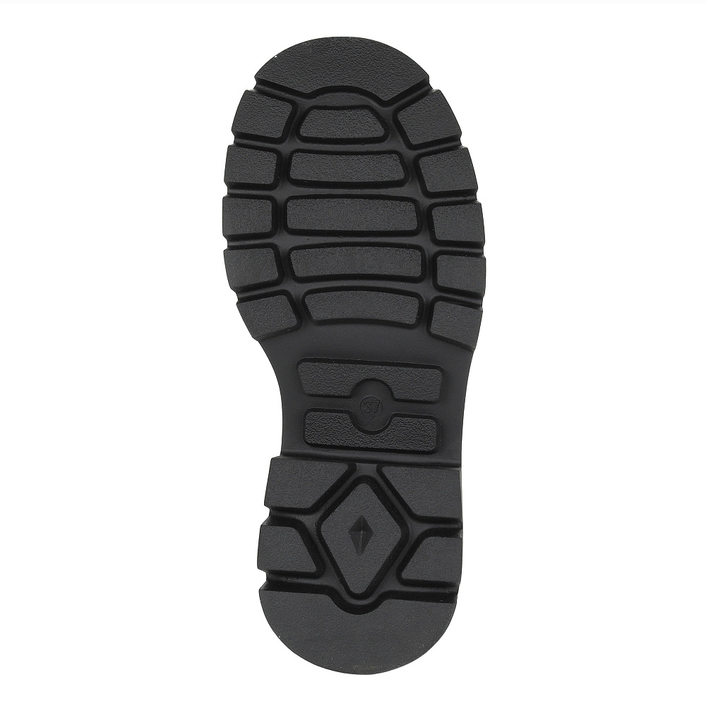 Черные утепленные хайкеры из кожи Respect