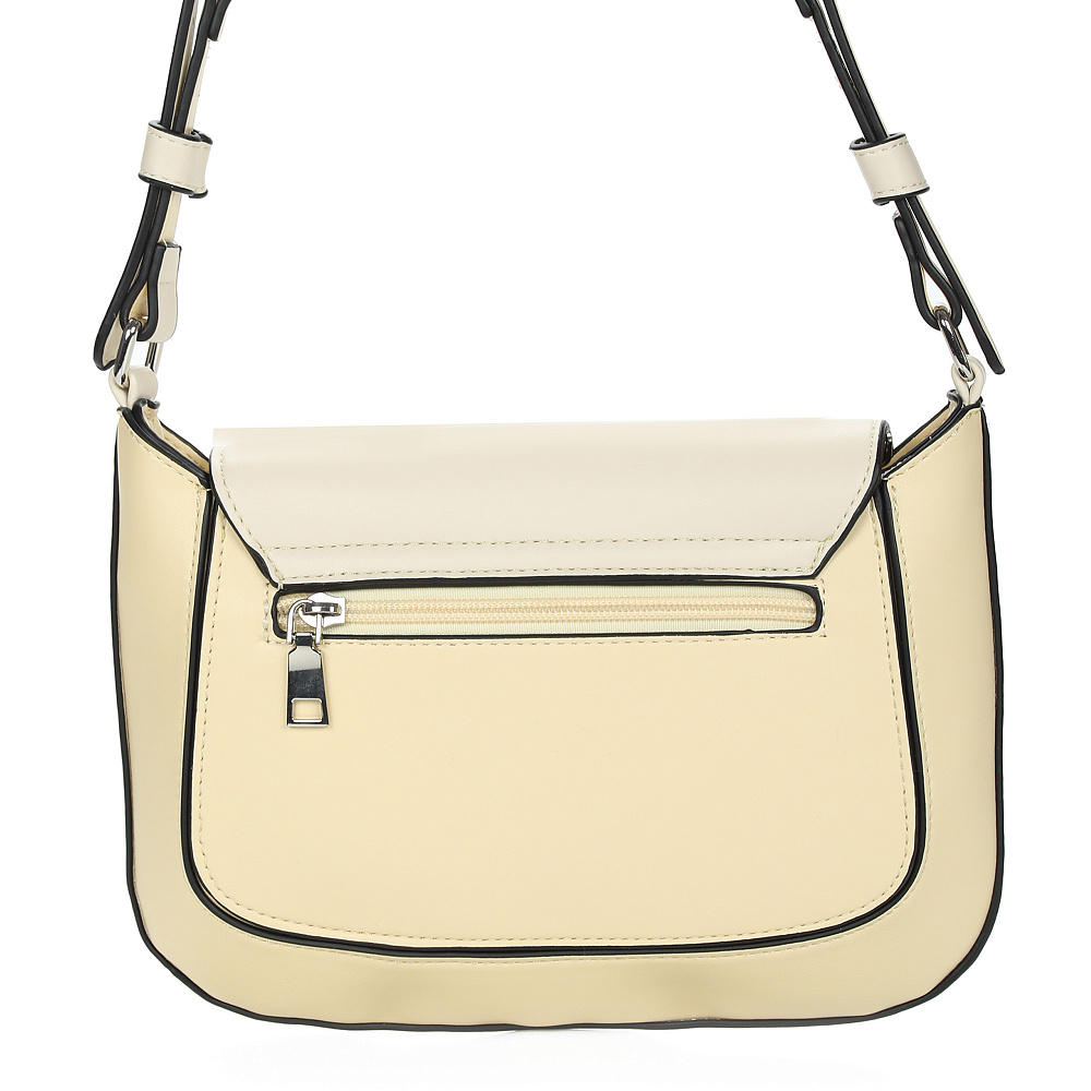 Желто-бежевая сумка из экокожи Respect