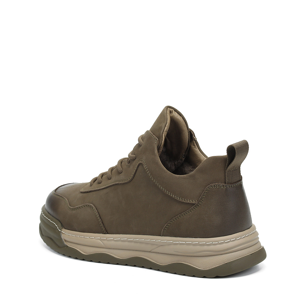 Зимние кеды из нубука цвета хаки RSP LAB