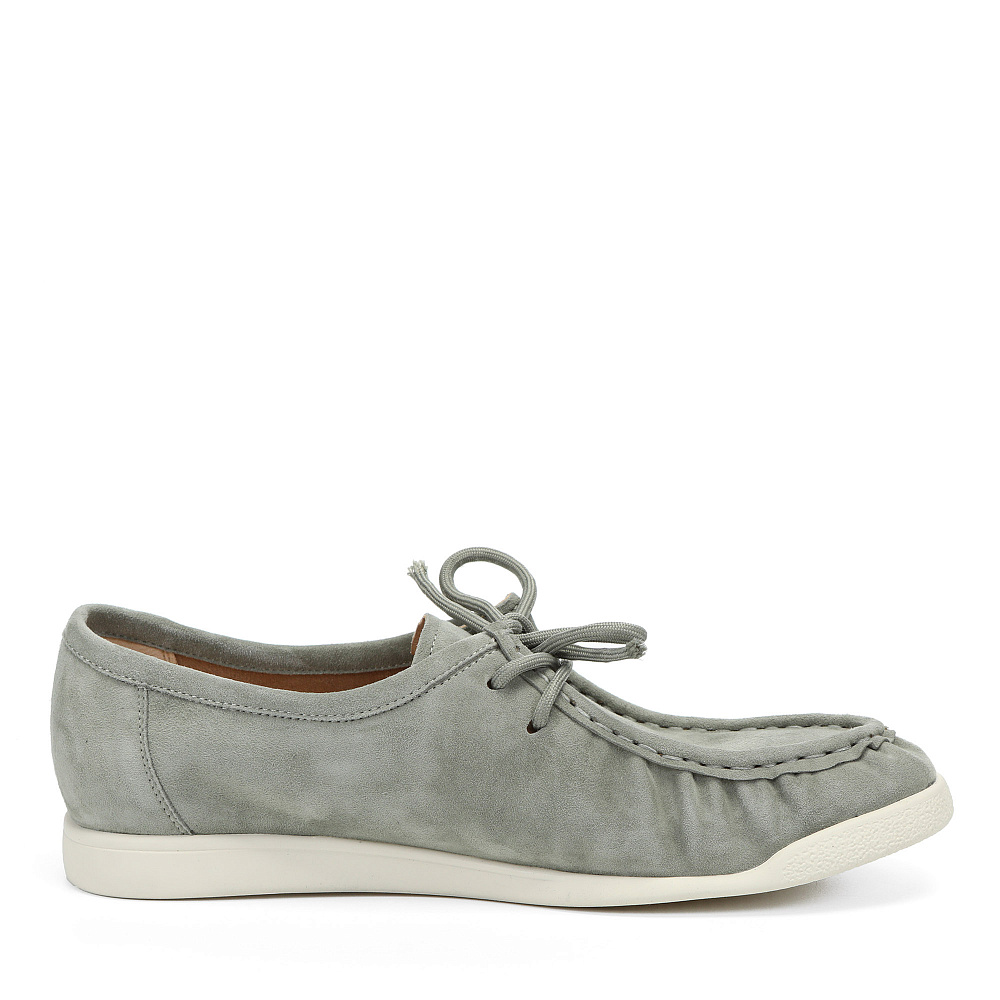 Зеленые топсайдеры из натурального велюра Respect