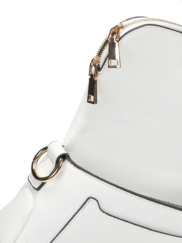 Белая сумка мессенджер из экокожи Respect