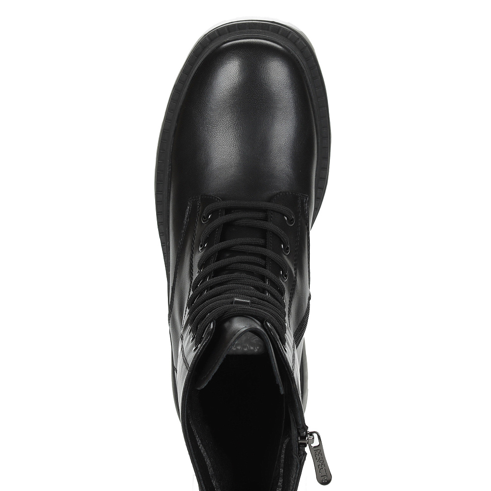 Черные утепленные ботинки из кожи Respect