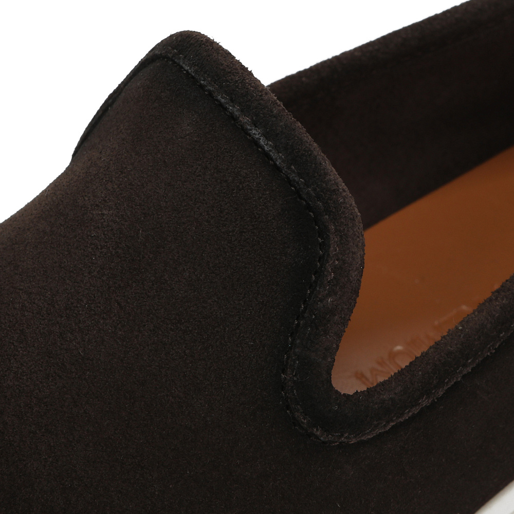 Коричневые слипоны из бархатистого велюра RESPECT PREMIUM