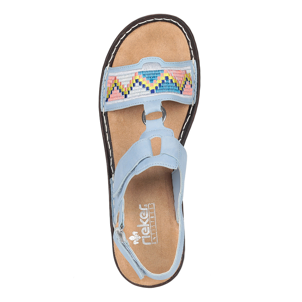 Голубые сандалии с декором Rieker