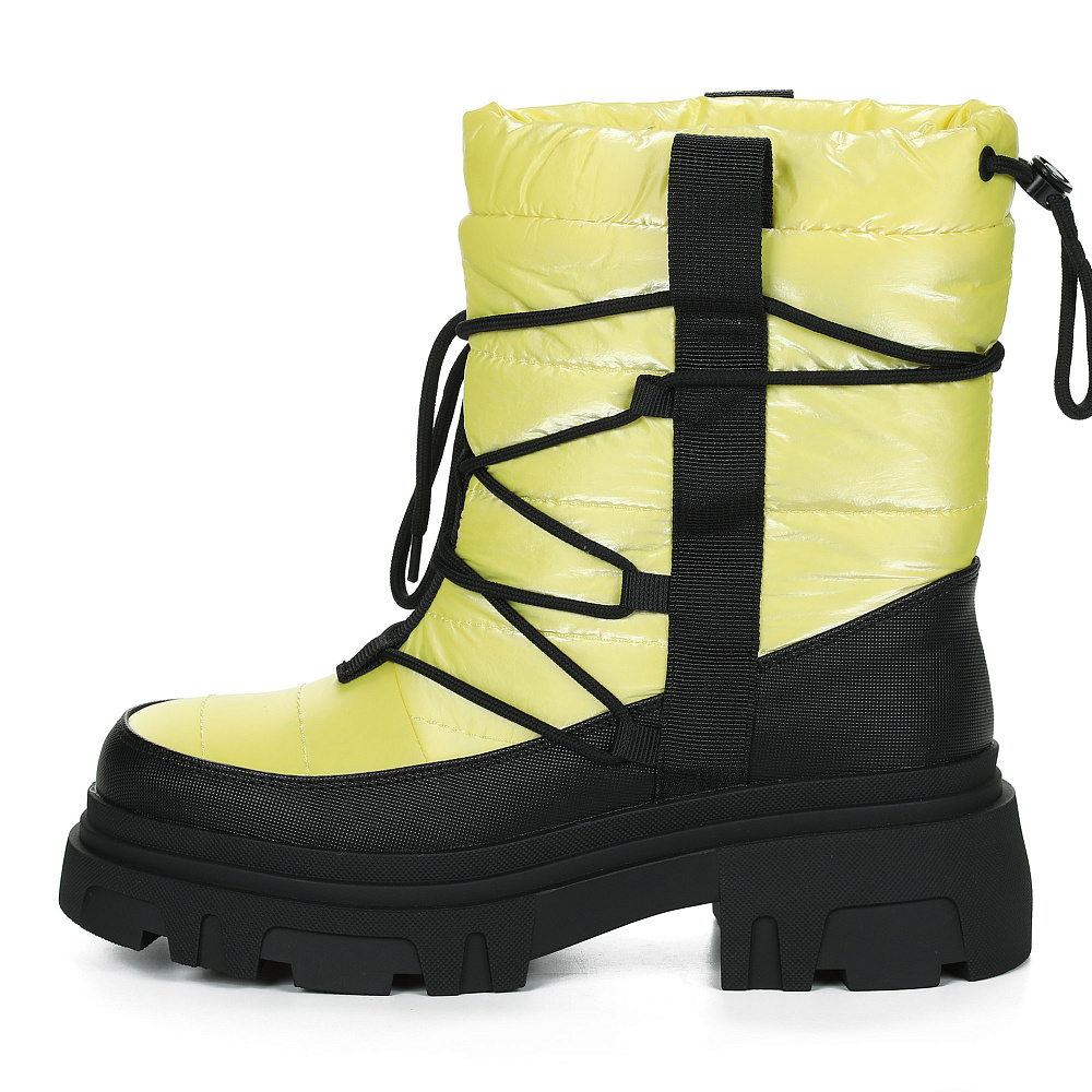 Желтые дутики луноходы из текстиля Respect