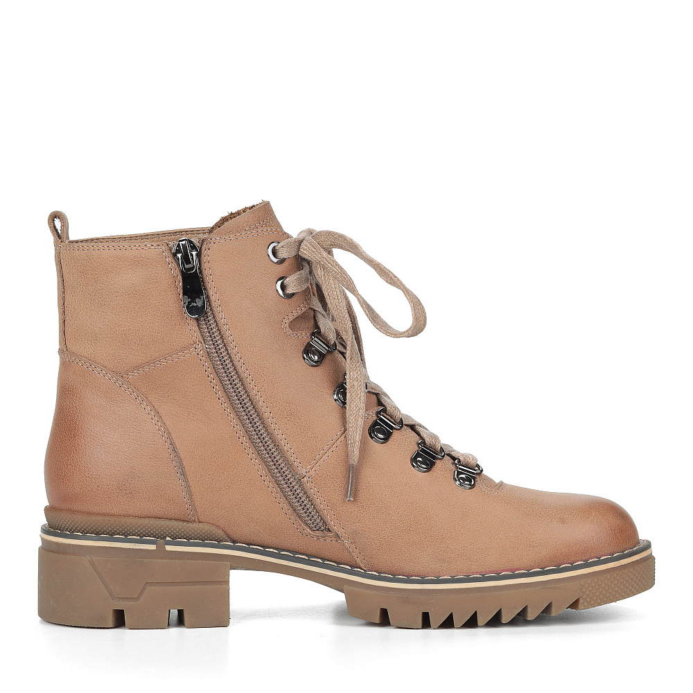 Бежевые ботинки из кожи на шерсти Respect