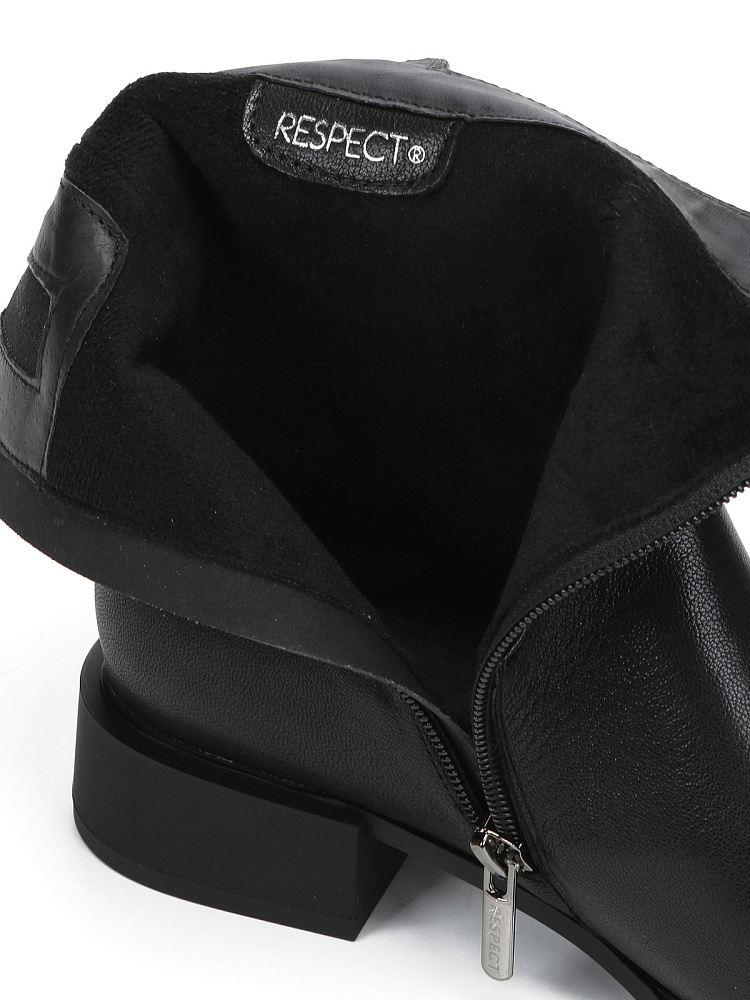 Черные ботинки из кожи Respect