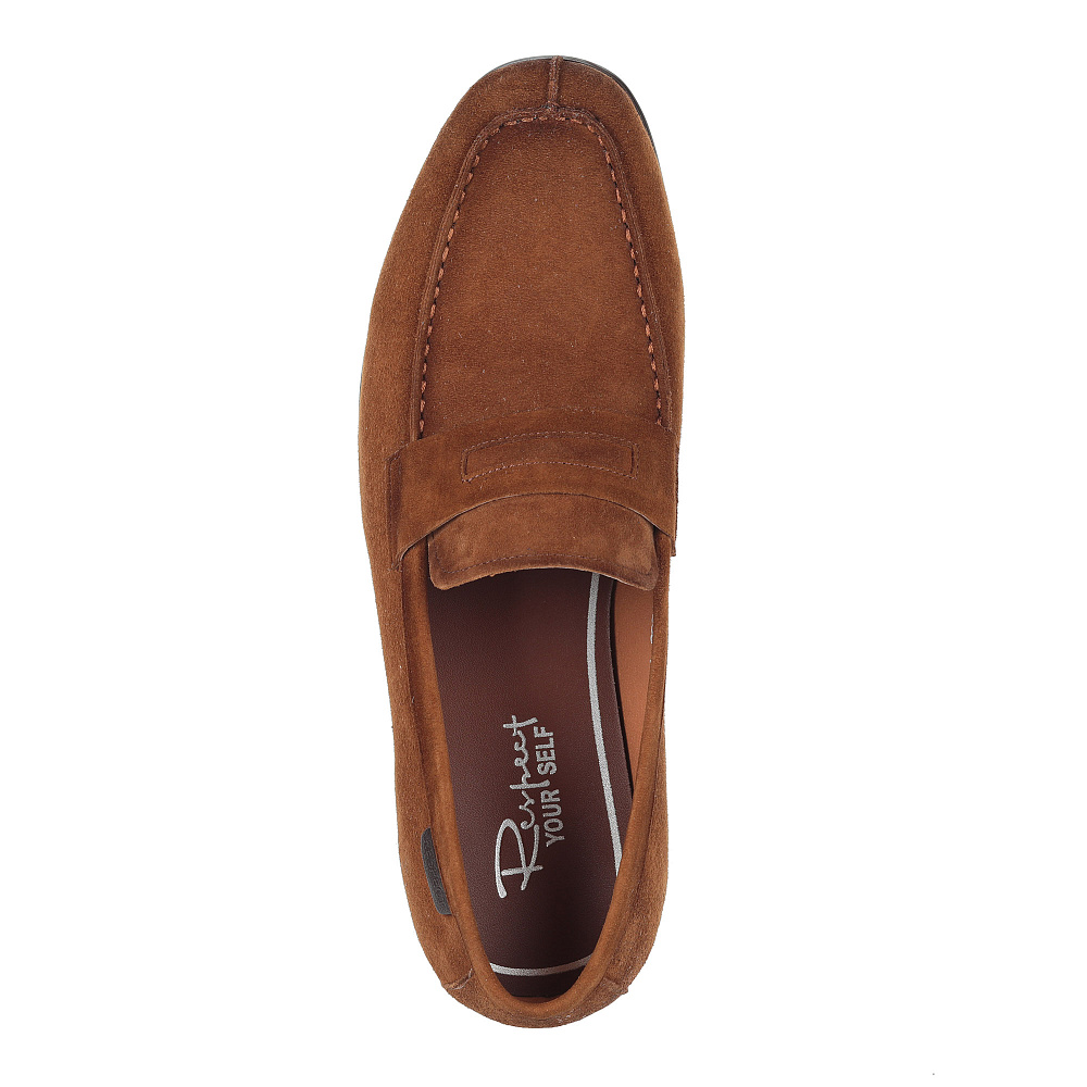 Рыжие лоферы из велюра Respect