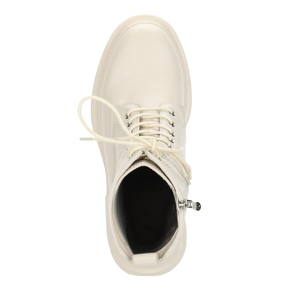 Бежевые ботинки из гладкой кожи Respect