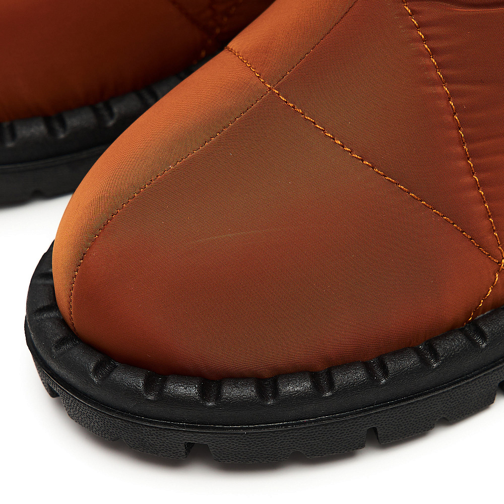 Рыжие утепленные дутики из текстиля Respect