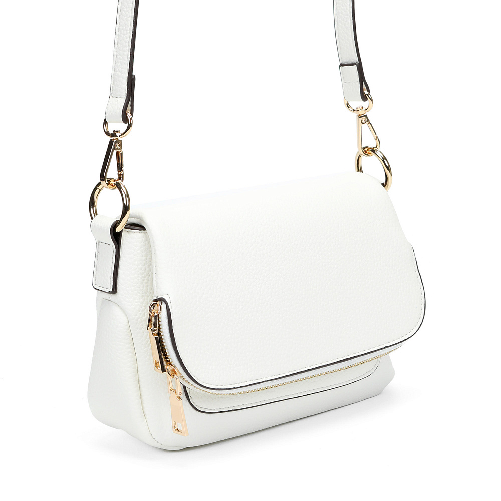 Белая сумка мессенджер из экокожи Respect