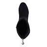Черные велюровые сапоги на высоком каблуке