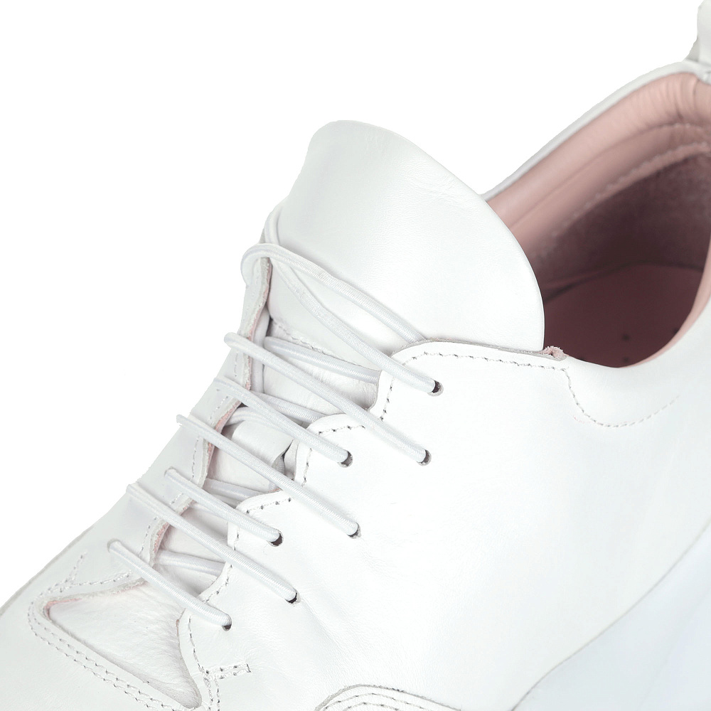 Белые кроссовки из кожи на подкладке из натуральной кожи Respect