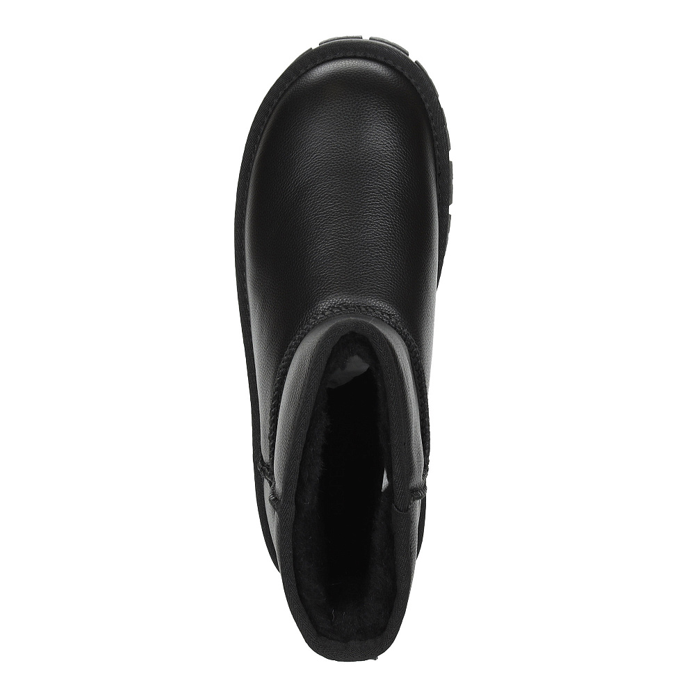 Черные угги из гладкой кожи Respect