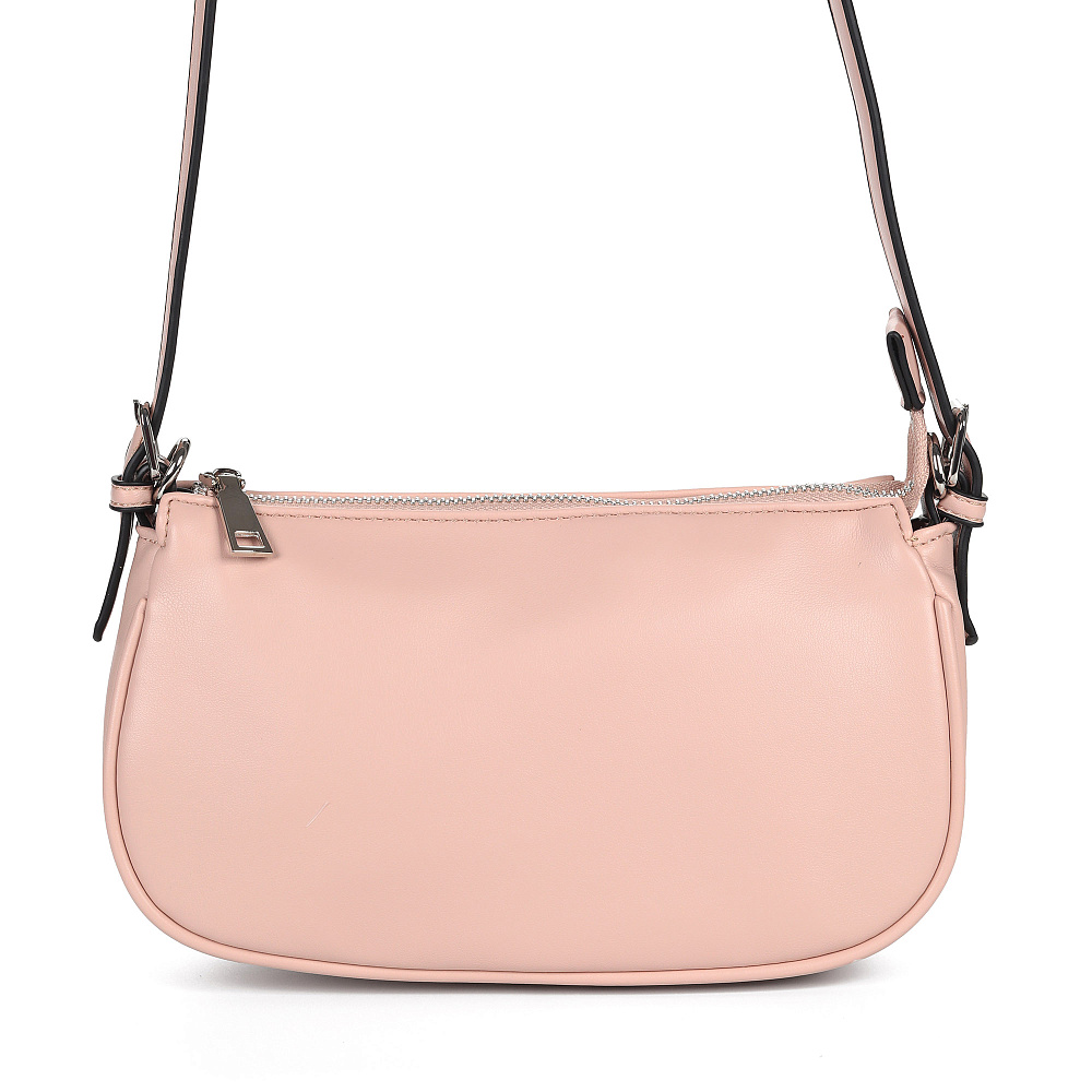 Бежевая сумка мессенджер из экокожи с декоративной цепью KEDDO