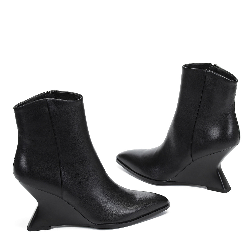 Черные ботильоны из кожи RESPECT PREMIUM