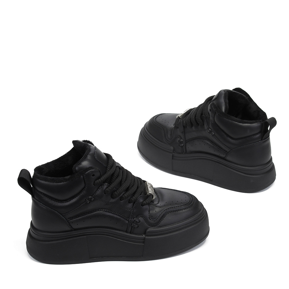 Черные высокие кеды из кожи RSP LAB