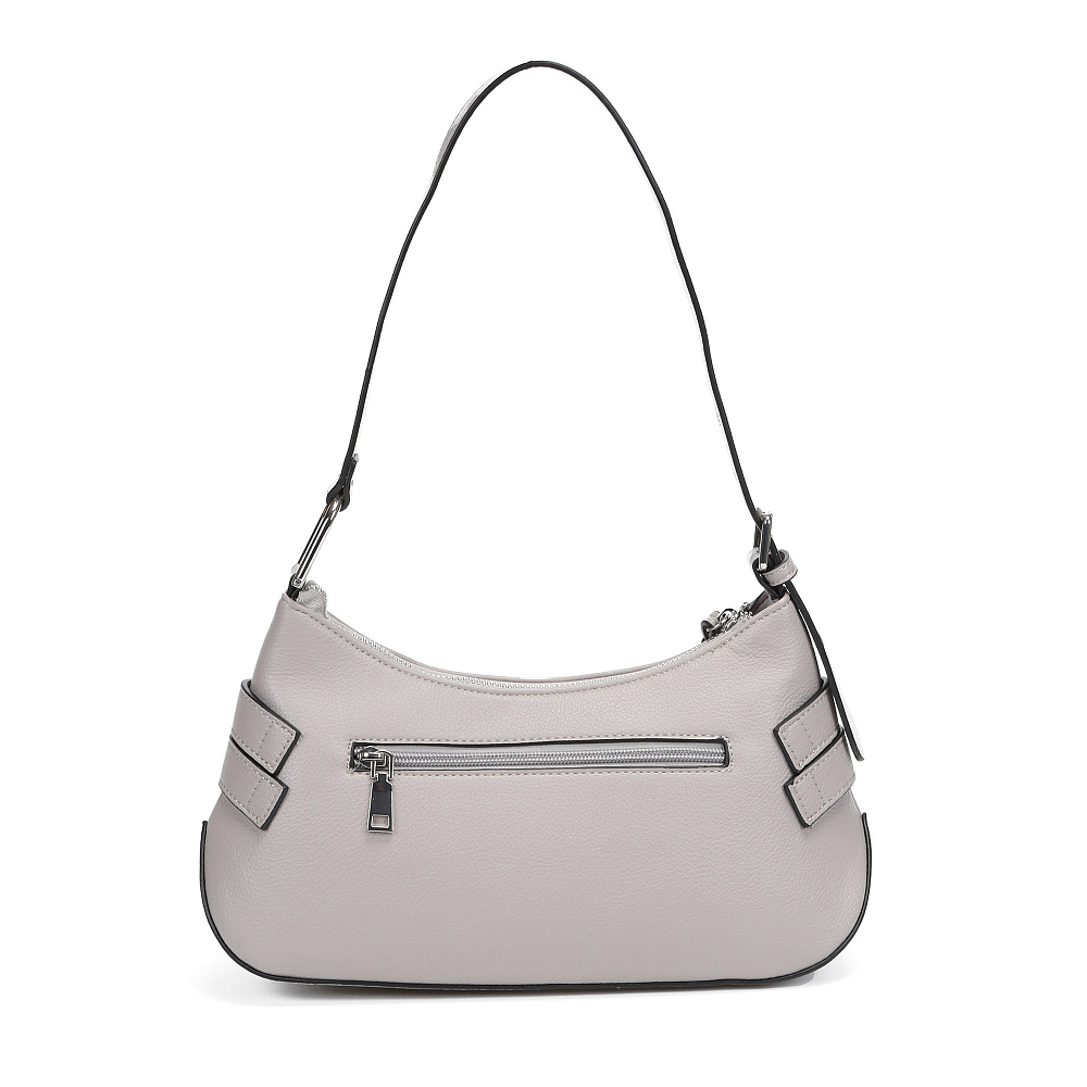 Бежевая сумка хобо из экокожи Respect