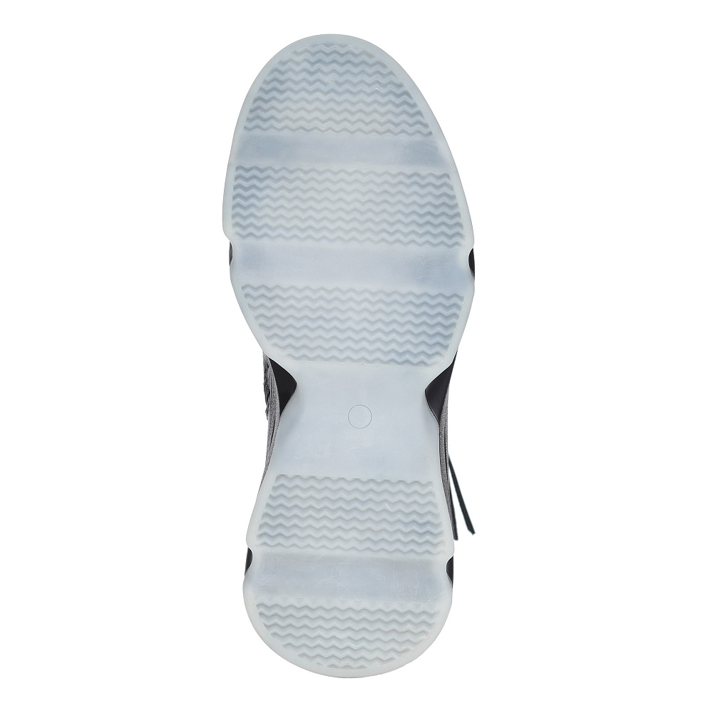 Черные кроссовки из кожи на шерсти Respect