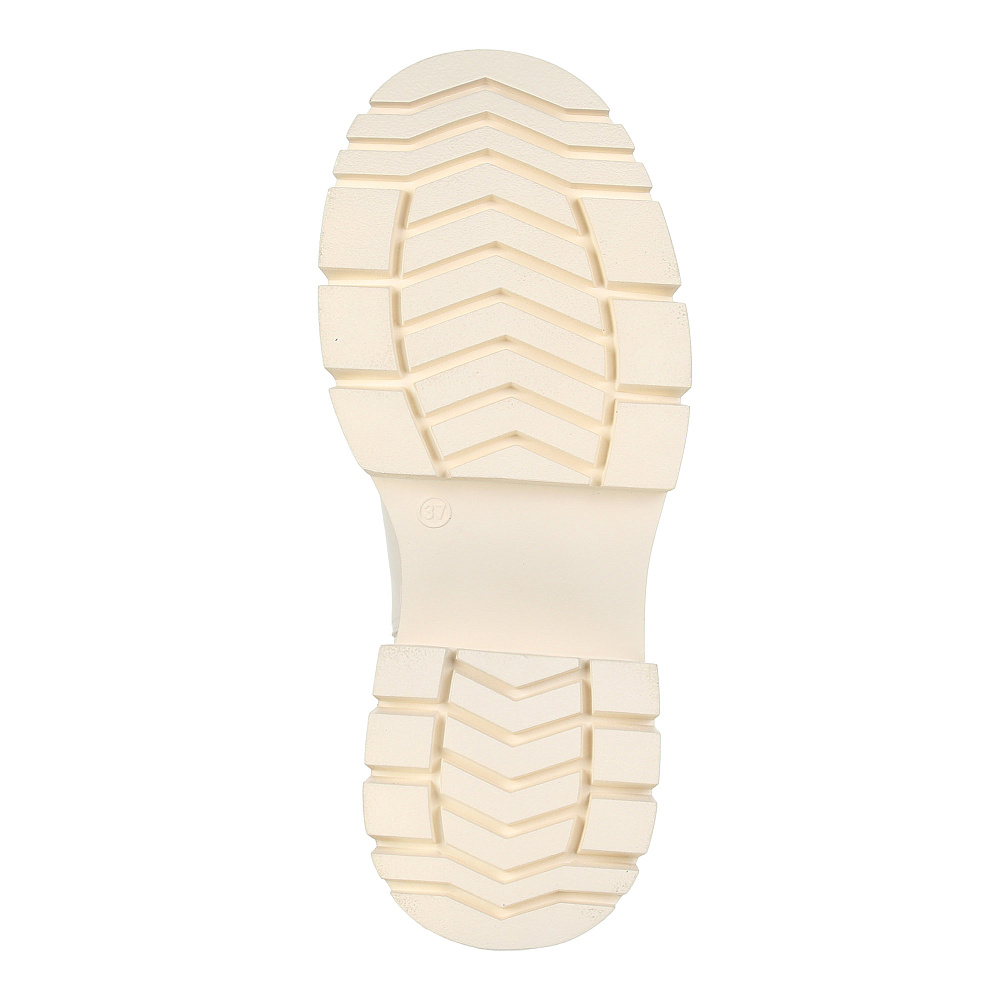 Бежевые утепленные челси из кожи Respect