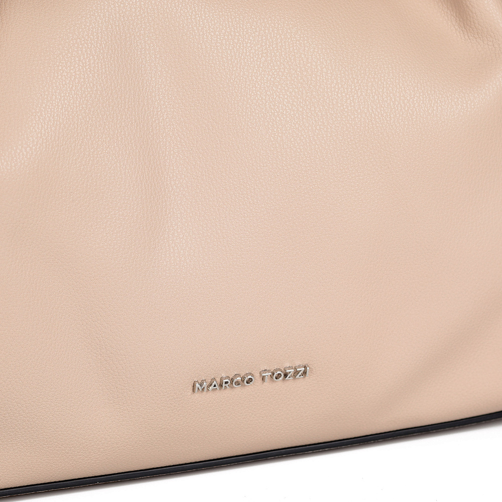 Коричневая сумка тоут из экокожи с дополнительной ручкой Marco Tozzi