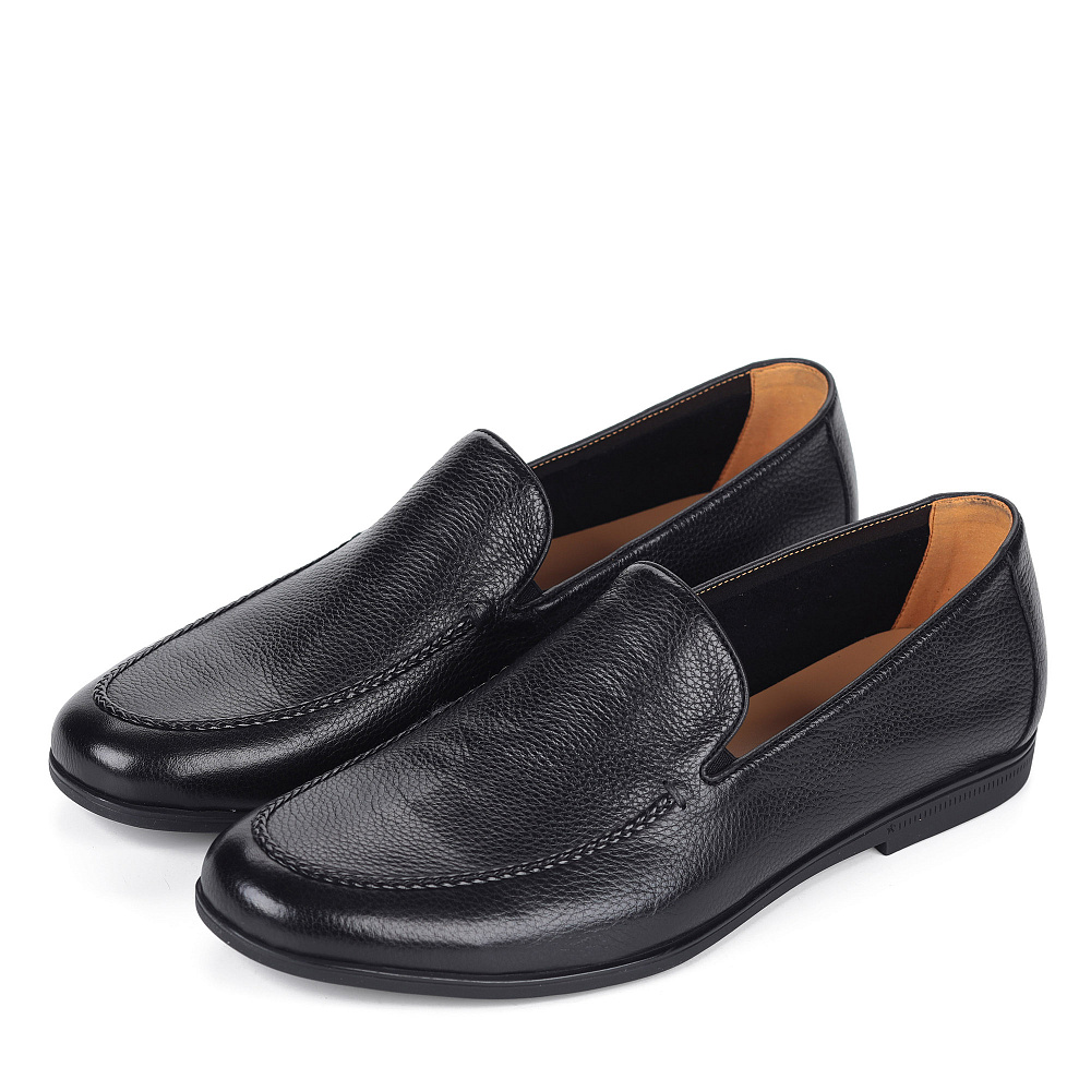 Черные лоферы из кожи Respect