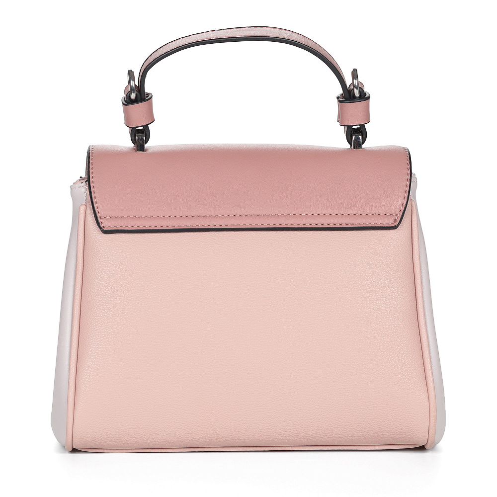 Розовая сумка сэтчел из экокожи с дополнительной ручкой Portofiano