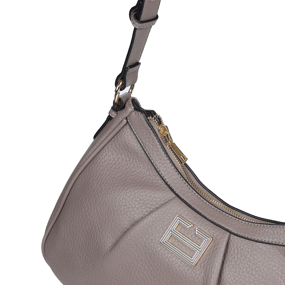 Светло-коричневая сумка-багет из экокожи Respect