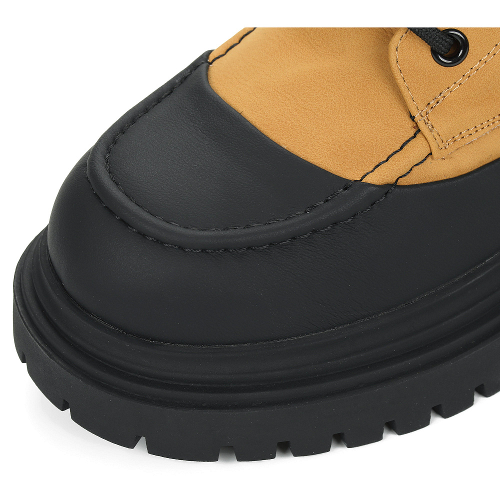 Желтые утепленные ботинки из кожи Respect