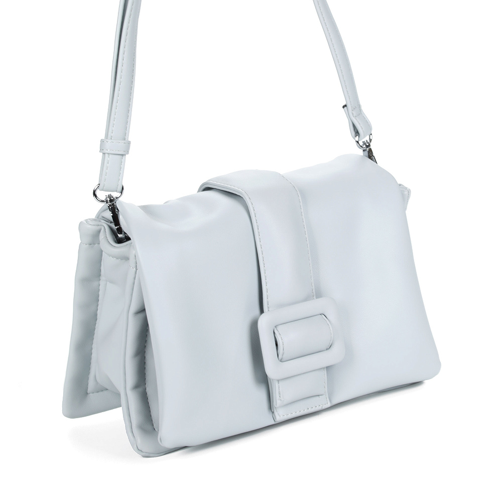 Голубая сумка из экокожи с пряжкой Respect