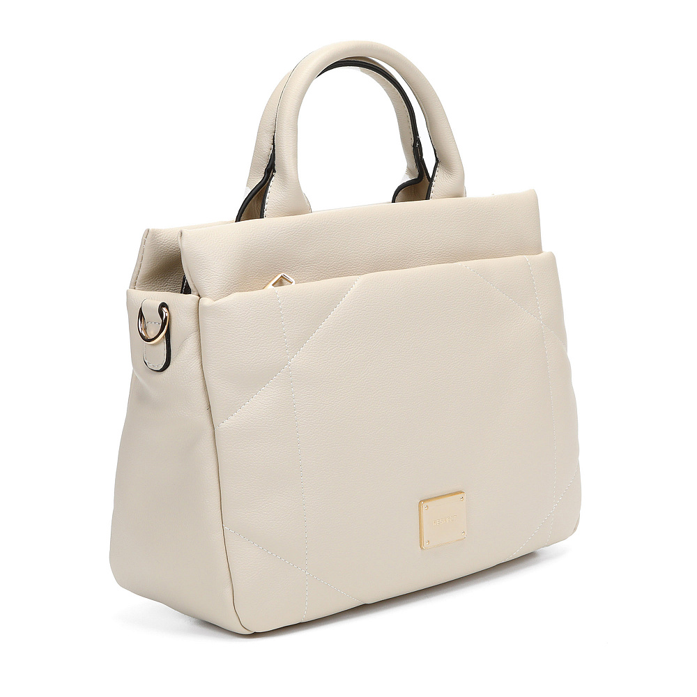 Светло-бежевая сумка тоут из экокожи Respect