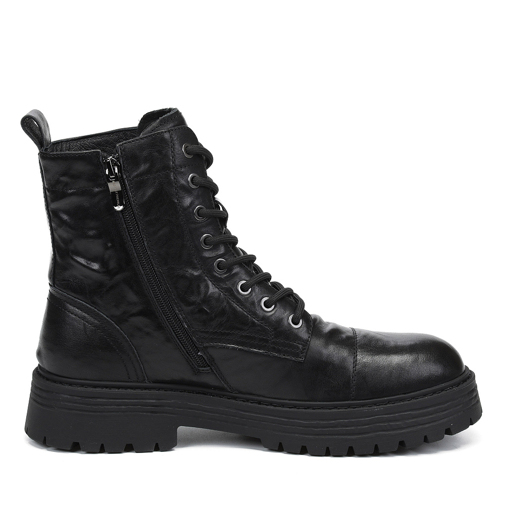 Черные зимние ботинки из гладкой кожи RESPECT PREMIUM