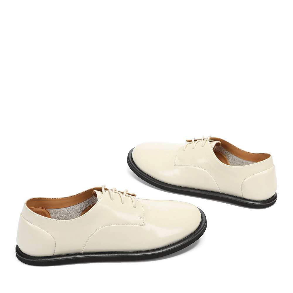 Полуботинки дерби из кожи рисового цвета RESPECT PREMIUM